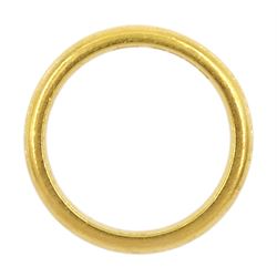 Early 20th century 22ct gold wedding band, Birmingham 1936