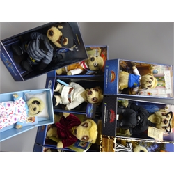  Twelve 'Compare The Market' promotional meerkat figures comprising Special Agent Maya (2), Safari Oleg (2), Aleksander as Batman, Sergei, Aleksander, Yakov, Oleg, Vassily, Bogdan and Oleg as Olaf from Frozen, each in display box with certificate and outer delivery box, together with Sergei as Luke Skywalker in display box only (13)  