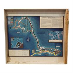 Laurence Keeble (British 1916-2004): Sea Chart and Map of the 'Sinking of the German Battl...