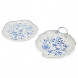 Two 20th century Meissen Blue Onion pattern dishes