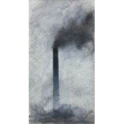 Trevor Grimshaw (Northern British 1947-2001): The Chimney, watercolour and gouache signed and dated '71, 20cm x 11cm