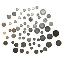 Approximately 300 grams of Great British pre 1920 Queen Victoria silver coins, including 1890 double florin, various halfcrowns, florins etc