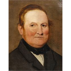 English School (19th Century): Portrait of Gentleman, oil on canvas unsigned 45cm x 35cm