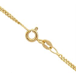 9ct gold sapphire and diamond necklace, hallmarked