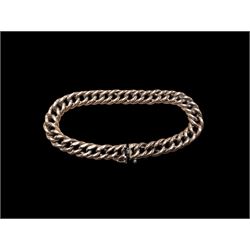 9ct gold curb link bracelet, hallmarked 