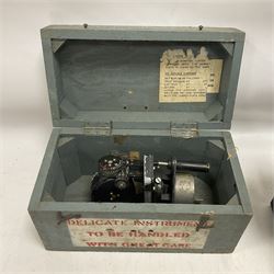 Cased Astro compass mark MK11, together with another and other aircraft equipment marked Aero Controls Ltd 