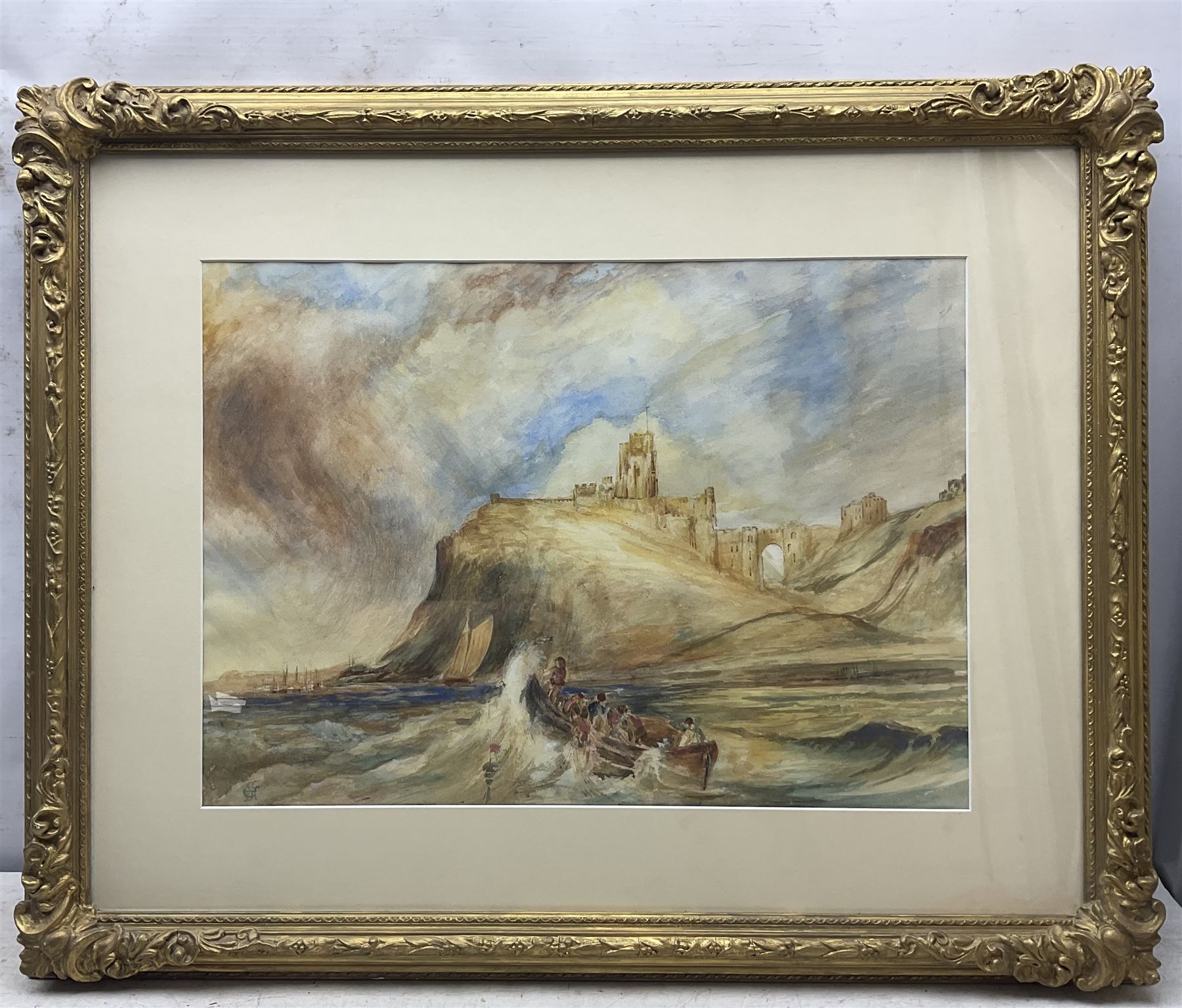 English School (19th Century): Scarborough North Bay, watercolour signed with monogram SEC 39cm x 55cm 