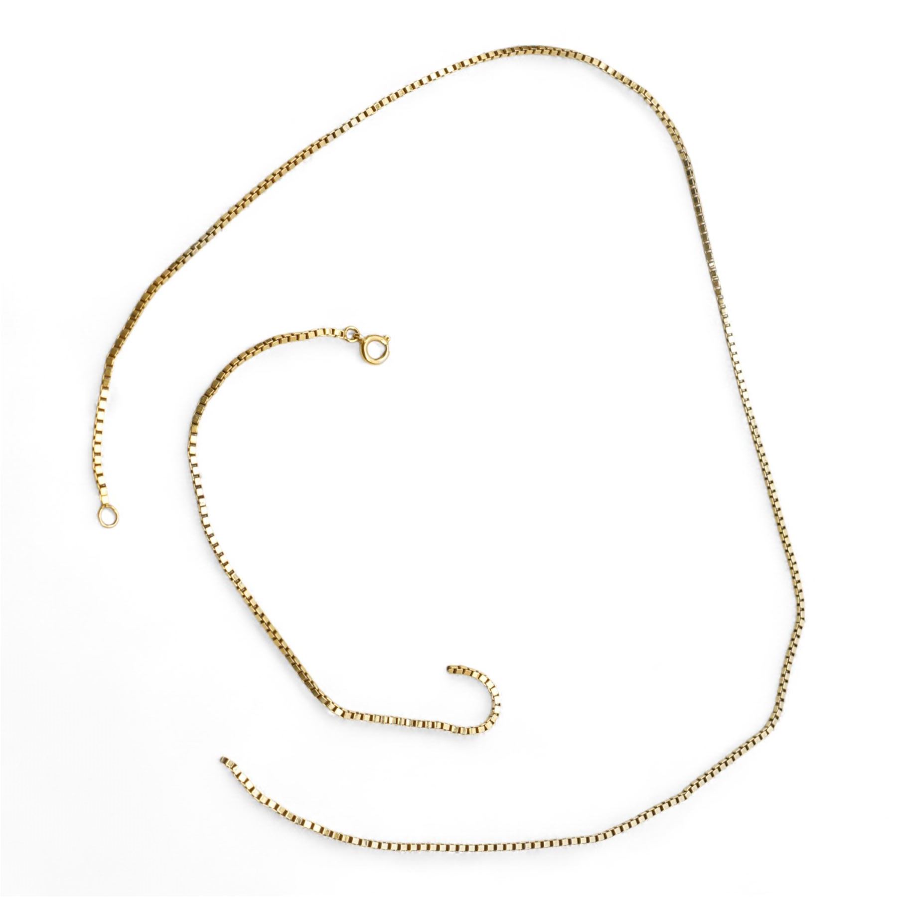 10ct gold box link chain necklace