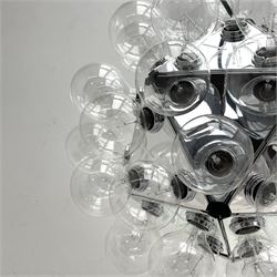 Achille Castiglioni for FLOS - 'Taraxacum 88 Suspension 1' polished aluminium suspension ceiling lamp housing sixty light bulbs