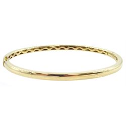 9ct gold hinged bangle, hallmarked