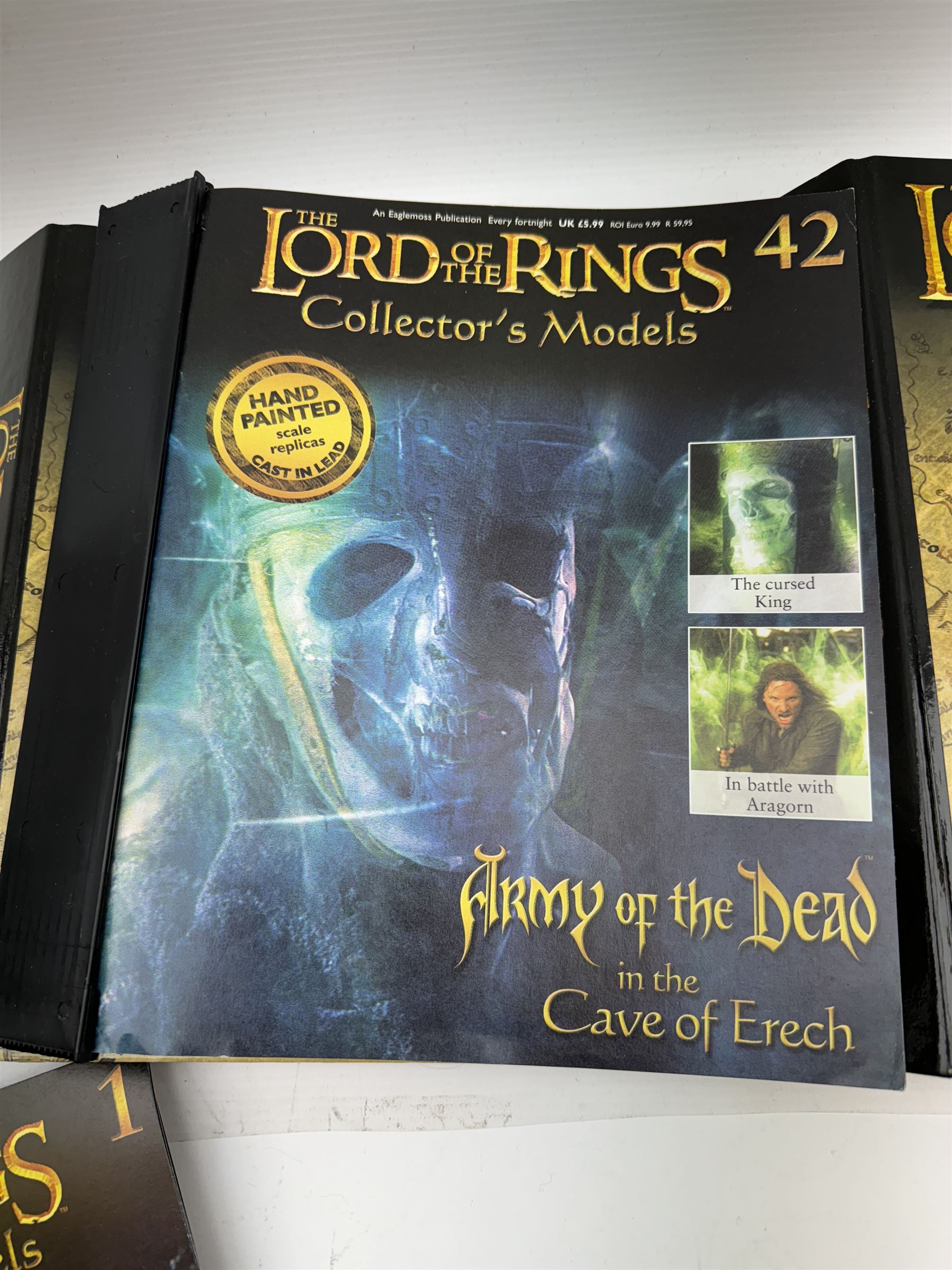 Eaglemoss Lord of the Rings collectors figures with magazines in binders