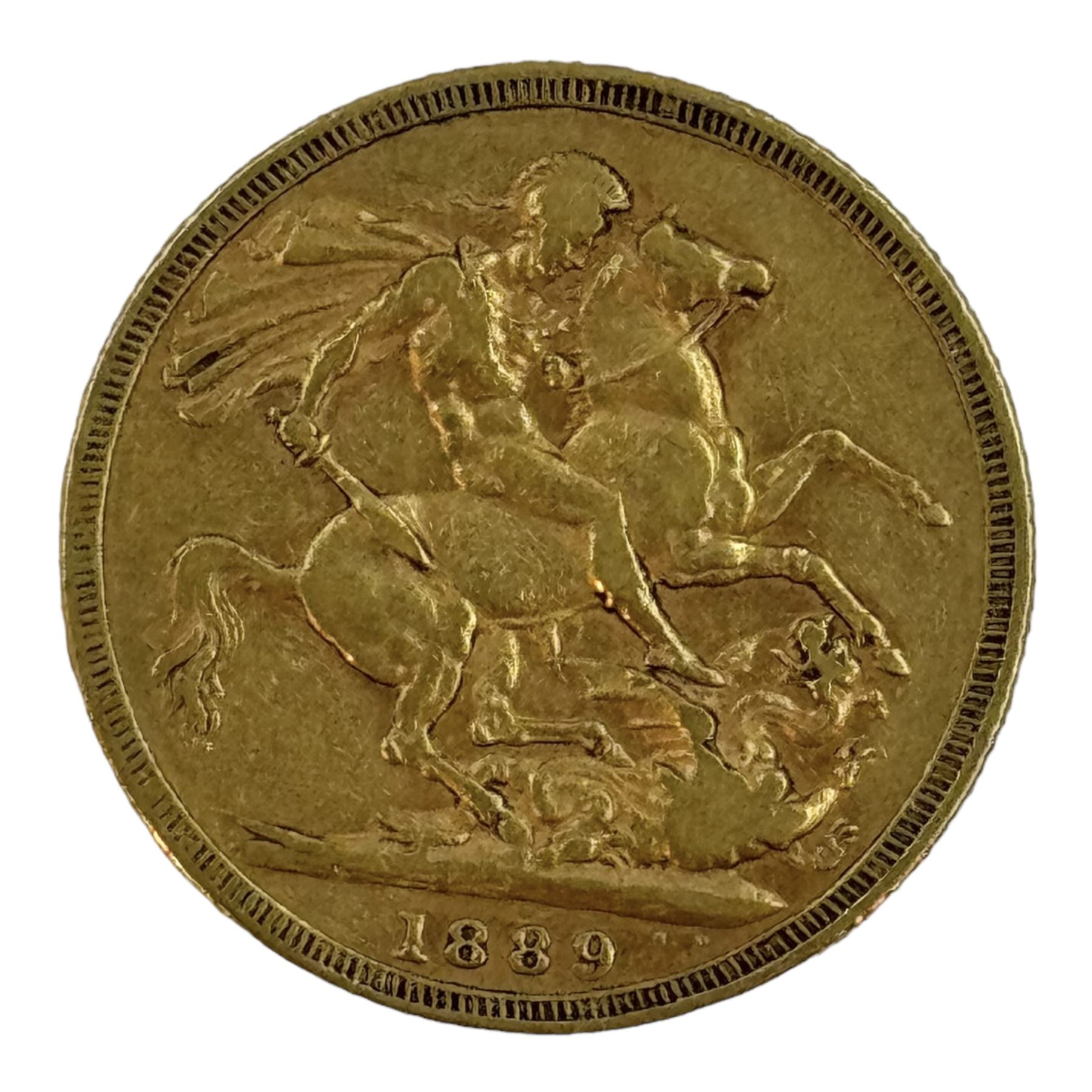 Queen Victoria 1889 gold full sovereign coin