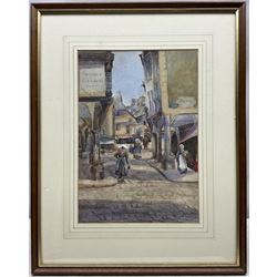 French School (19th Century): Pharmacie E Aubert, watercolour heightened with white unsigned 34cm x 24cm 