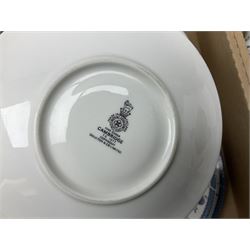 Royal Doulton Cambridge pattern tea and dinner wares, including teapot, jug, dinner plates, cups, etc with printed mark beneath 