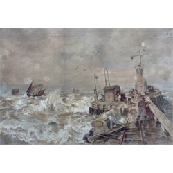 English School (19th century): Shipping off the Pier Head, watercolour unsigned 36cm x 53cm  