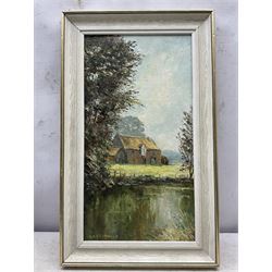 Ken Johnson (British 20th Century): Country Views, two oils on board signed 35cm x 45cm (2)