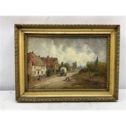 Alfred Henry Vickers (British 1853-1919): Village Street Scenes, pair oils indistinctly signed and dated '09, one indistinctly titled 19cm x 29cm (2) 
Notes: Previously Lot 142 Autumn Art 2021