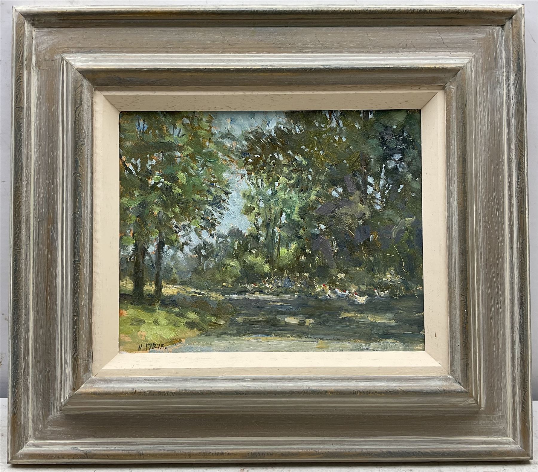 Christine M Pybus (British 1954-): 'Near Juillé - Dordogne', oil on board signed, titled an dated June 2001 verso 19cm x 24cm