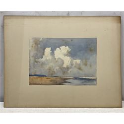 Charles William Adderton (British 1866-1944): 'Early Spring - A Sussex Landscape', watercolour signed, titled and inscribed 'Exhibited in the RA 1901' verso 30cm x 45cm; and another Coastal scene 17cm x 24cm and a print of Bamborough Castle (3 unframed)
Provenance: direct from the family of the artist Harry Wanless 1872-1934, part of a collection never previously seen on the market
Notes: Adderton was a friend of the brothers Harry and Charles Wanless, all of whom studied under Albert Strange at the Scarborough School of Art School. Adderton had a studio at 55 Sandside, Scarborough between 1894 and 1901, he moved to Ockbrook Derby and later to Robin Hoods Bay where he was a member of the Fylingdales Group of Artists