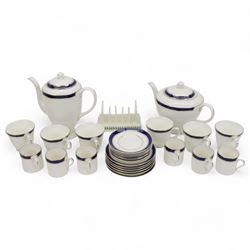 Royal Worcester Howard pattern tea and coffee service for six, comprising coffee pot, teap...