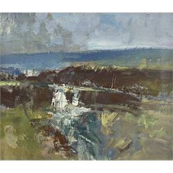 William B Dealtry (British 1915-2007): View over the Moors, oil on board unsigned 26cm x 30cm 