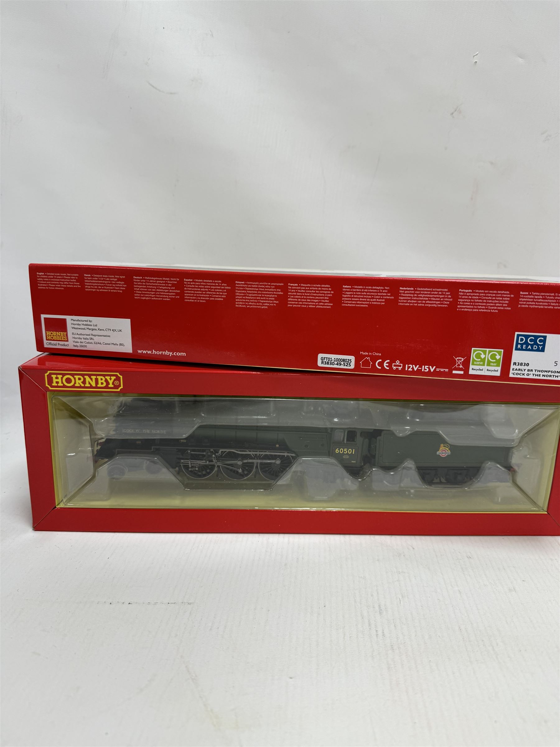 Hornby '00' gauge locomotive R3830 Early BR Thompson Class A2/2 4-6-2 Cock O' North no. 60501, boxed 