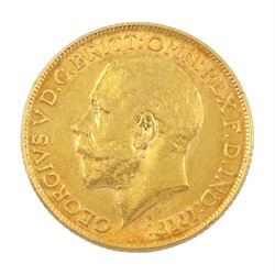 King George V 1913 gold full sovereign coin