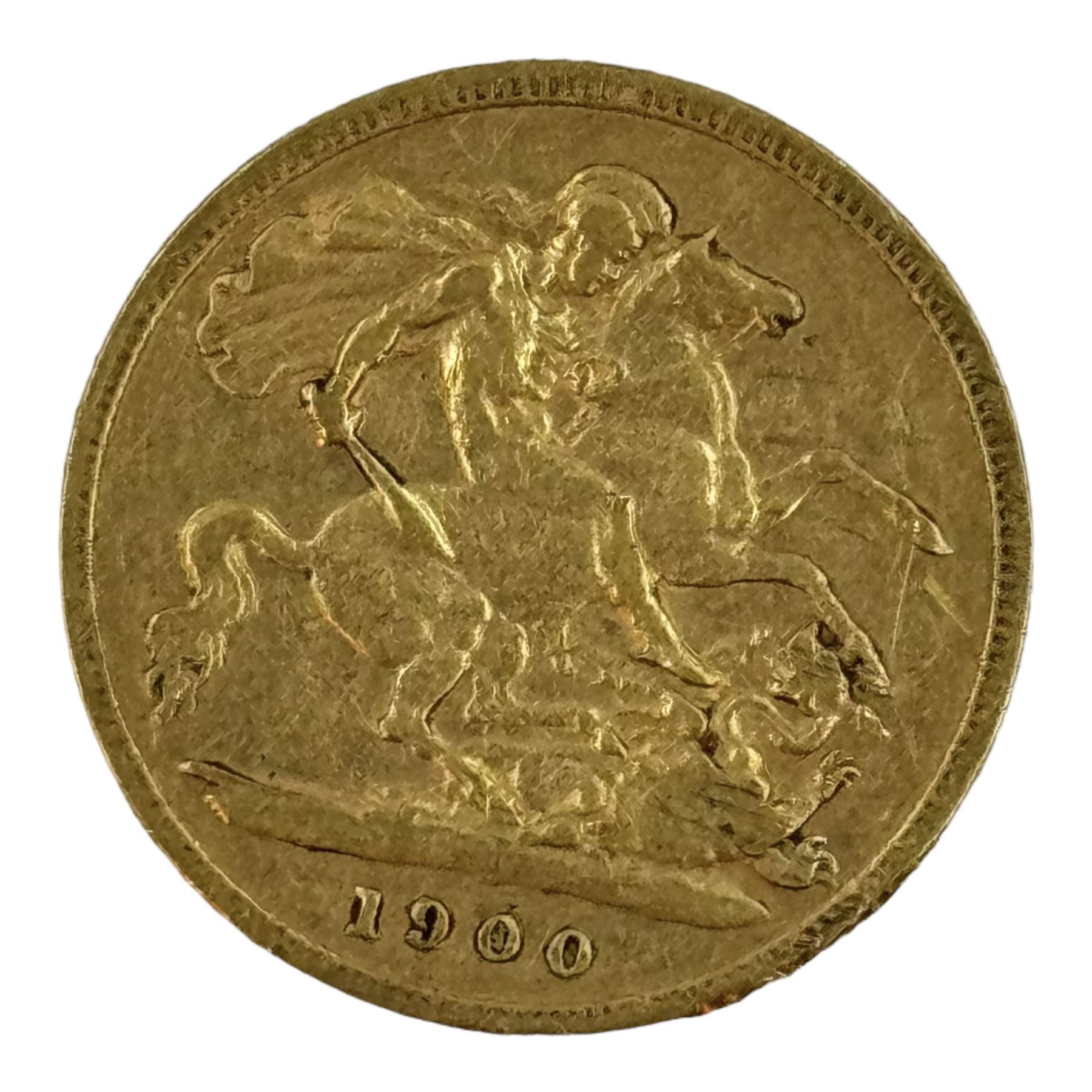 Queen Victoria 1900 gold half sovereign coin