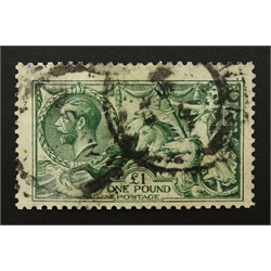  Great Britain King George V (1913) used one pound 'seahorse', S.G.403  