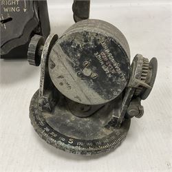 Cased Astro compass mark MK11, together with another and other aircraft equipment marked Aero Controls Ltd 