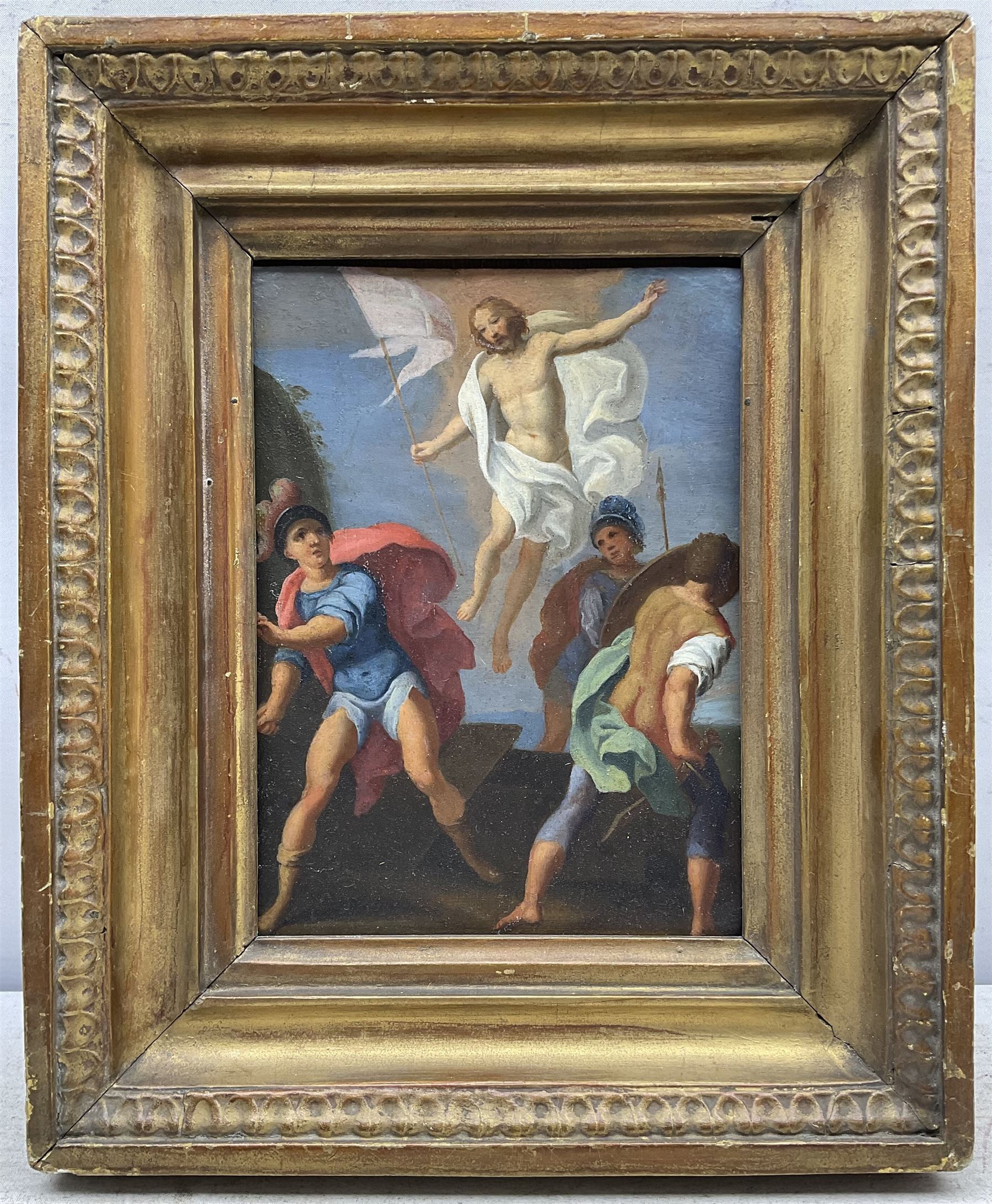 Italian School (19th century): The Transfiguration of Jesus, oil on copper unsigned 21cm x 15cm