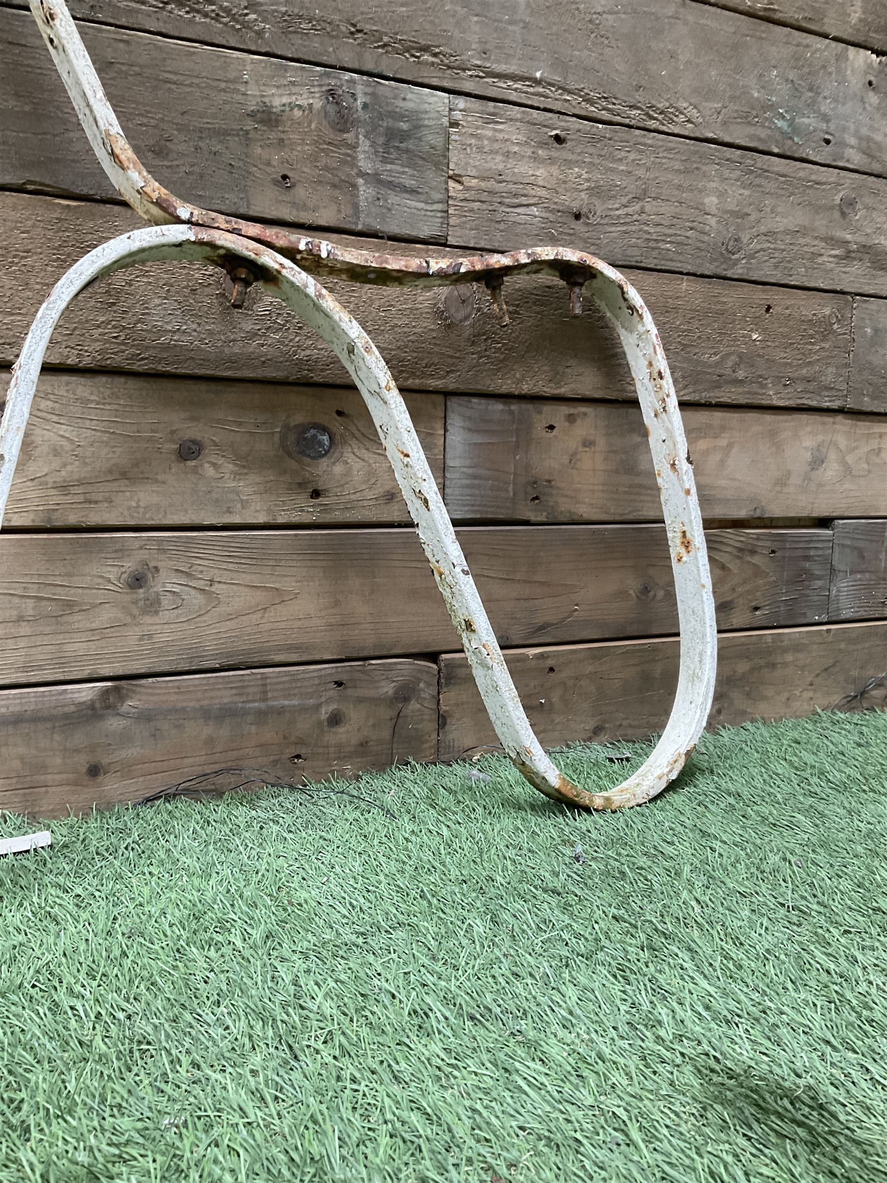 19th century wrought iron bench ends  - THIS LOT IS TO BE COLLECTED BY APPOINTMENT FROM DUGGLEBY STORAGE, GREAT HILL, EASTFIELD, SCARBOROUGH, YO11 3TX