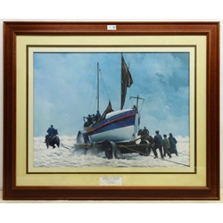  John Cooper (British 1942-): Lifeboat Portrait - Bridlington Quay Lifeboat the 'George & Jane Walker', gouache signed 51cm x 69cm Notes: the 'George & Jane Walker' was built at Thames Ironworks of Blackwall in 1899 using a legacy of Mr George Walker of Southport. Stationed at Bridlington 1899-1931  

