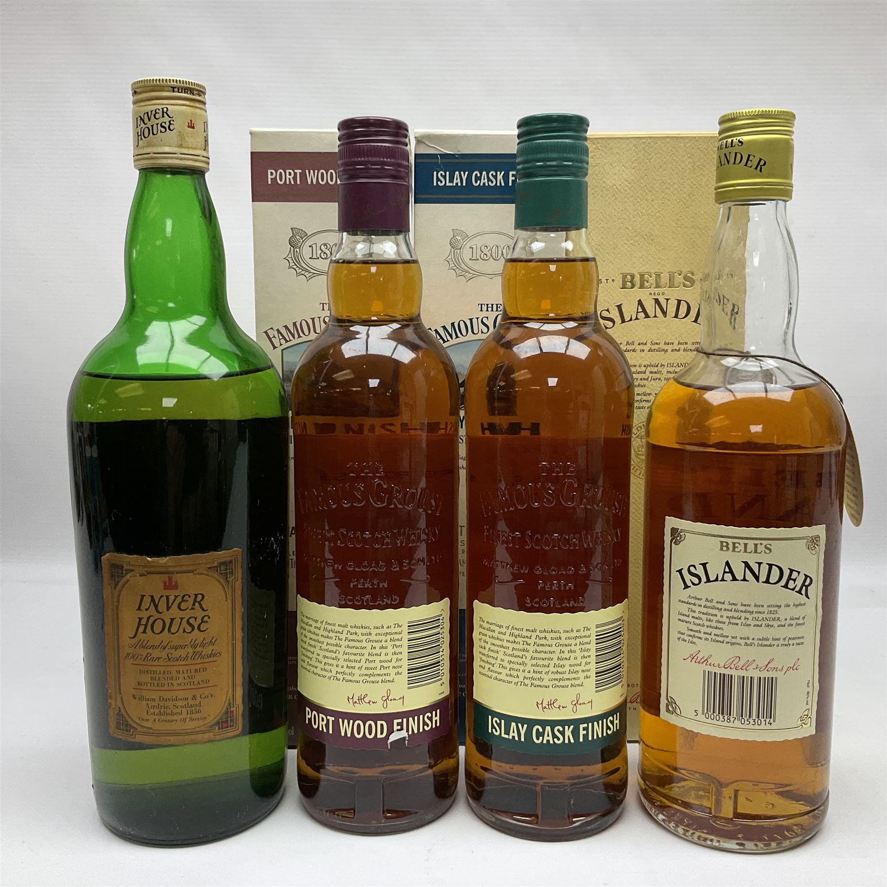 Four bottles of blended Scotch whisky, comprising Inver House, Bell's Islander' The Famous Grouse Islay Cask Finish,  various contents and proofs (4)