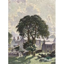 John Smith Atherton (British 1877-1943): 'Sunny Morning in Grassington', oil on board sign...