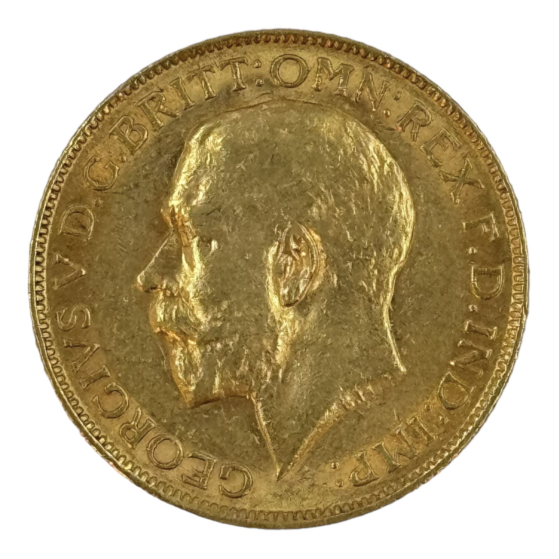 King George V 1911 gold full sovereign coin