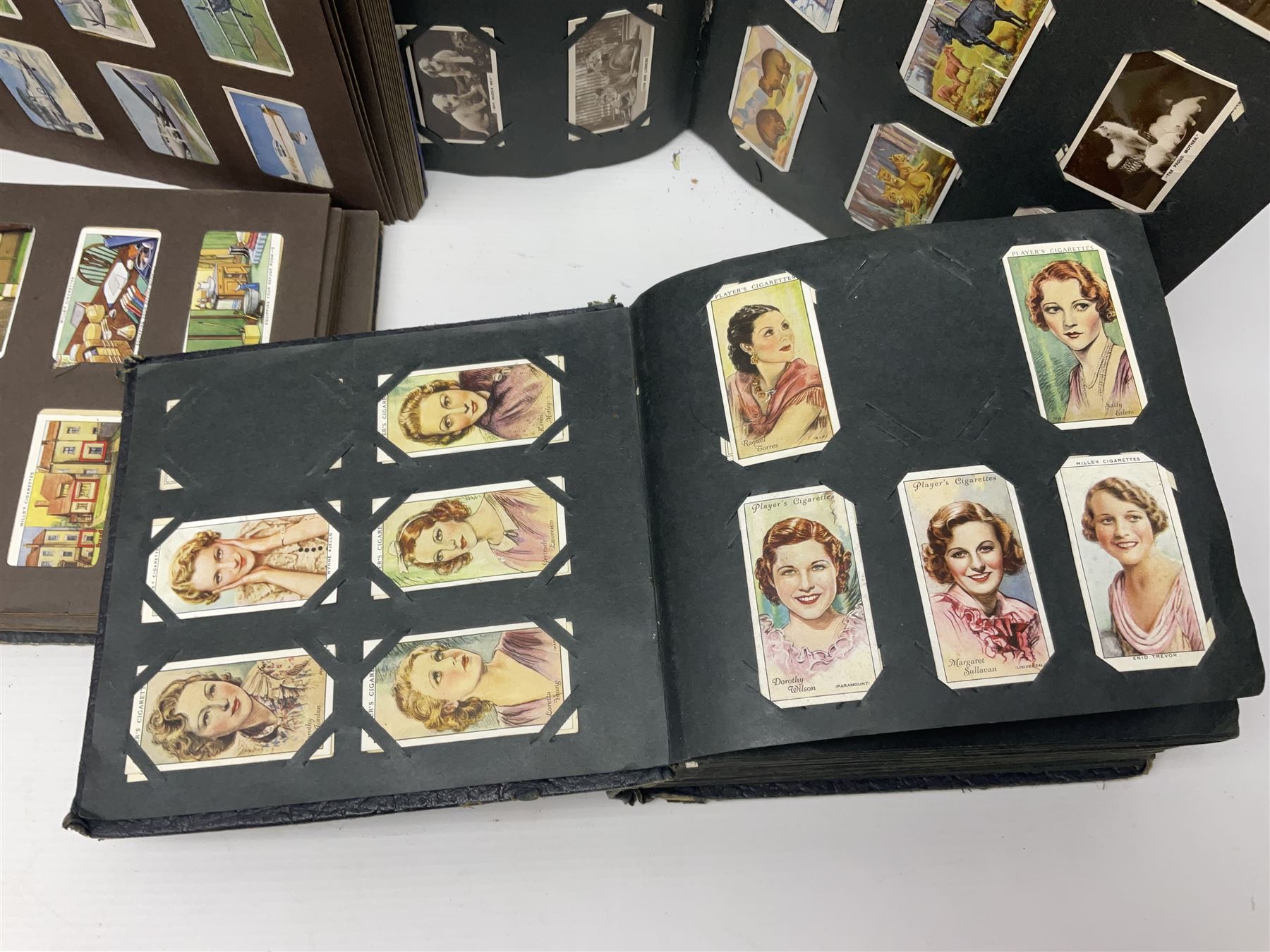 Four albums of cigarette cards, including Will's and Player's examples