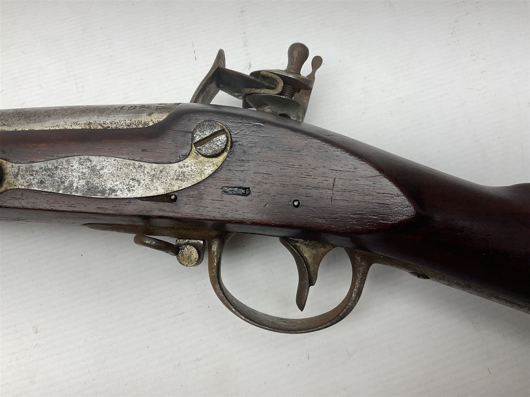 Early 19th century M.T. Wickham of Philadelphia flintlock musket, approximately .700 cal., the 104cm(41