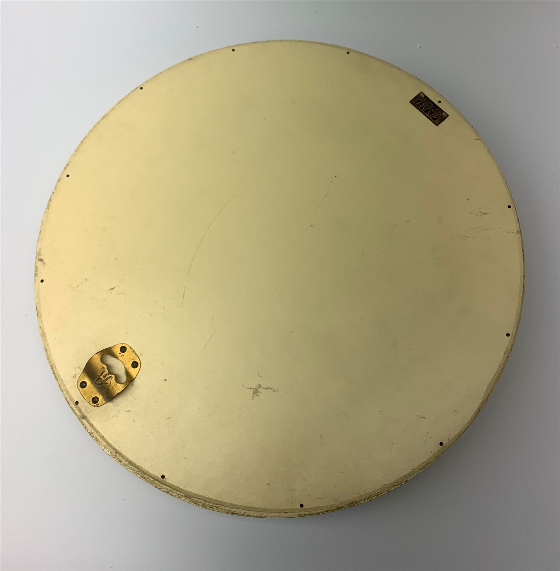 A vintage Atsonea convex mirror, of circular form, the cream frame with gilt detail, D41.5cm.