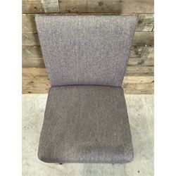 17 x dining chair upholstered in tweed fabric, painted legs