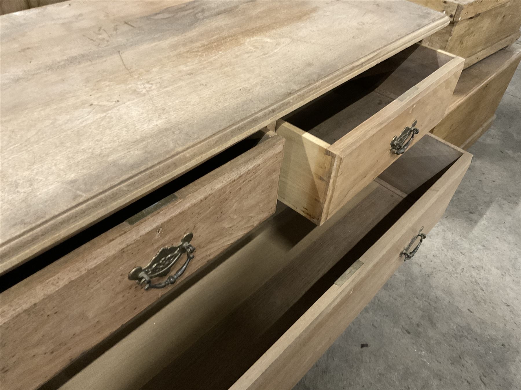 Edwardian satin walnut chest, fitted with two short over two long drawers, raised on turned feet - THIS LOT IS TO BE COLLECTED BY APPOINTMENT FROM THE OLD BUFFER DEPOT, MELBOURNE PLACE, SOWERBY, THIRSK, YO7 1QY