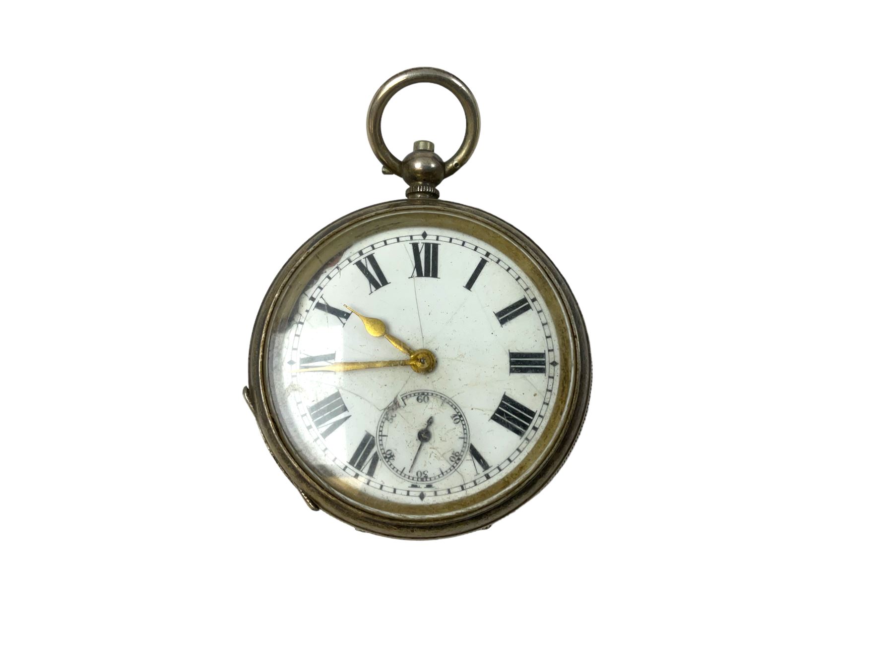 Silver cased pocket watch