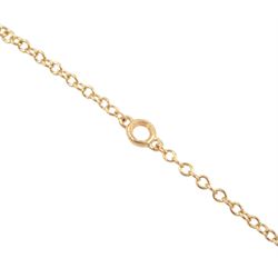 Berry's 'OPEIA' 18ct rose gold round brilliant cut diamond large circular pendant, stamped 750, on 18ct rose gold rubover set nine stone round brilliant cut diamond chain necklace, London 2021, total diamond weight approx 2.15 carat