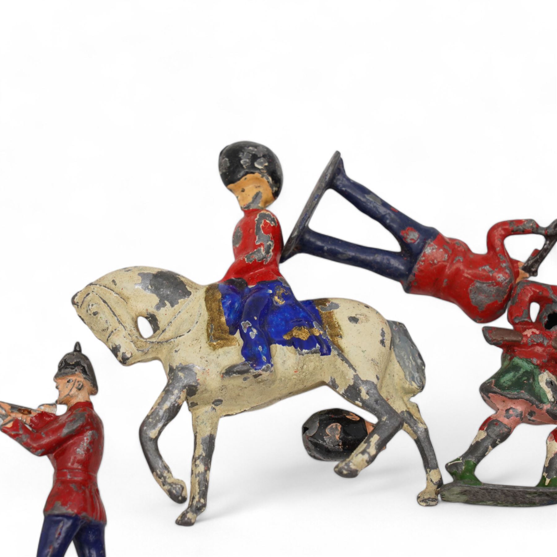 Various painted lead figure of guards