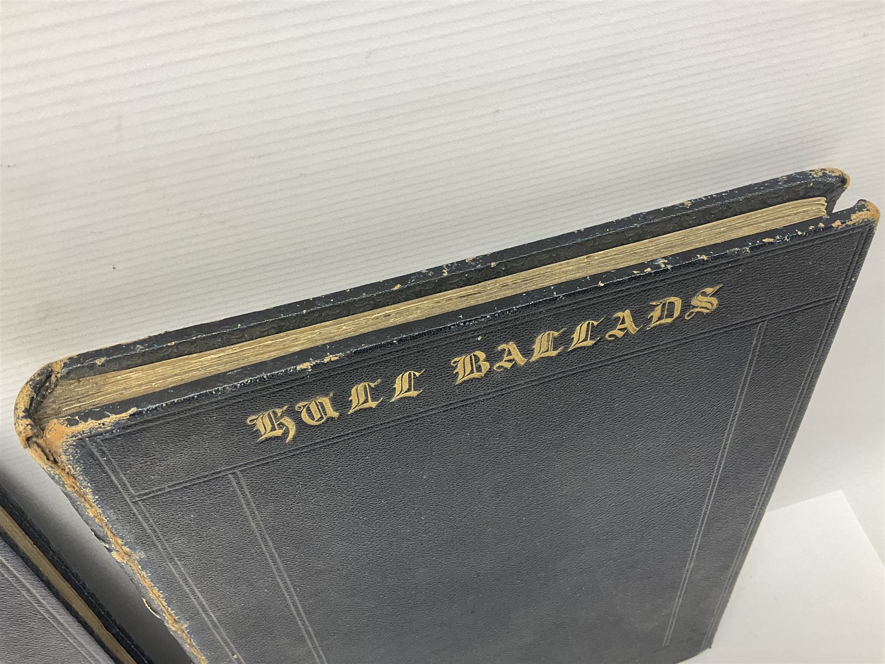 20th century illuminated hymn books, titled Hull Ballads, two volumes, hand coloured Illustrations and written text