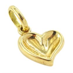 Links of London 18ct gold heart pendant / charm, hallmarked, with pouch