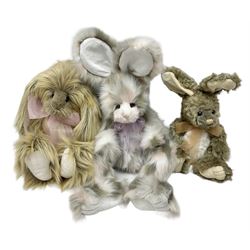 Charlie Bears - 'Gum Drop' CB2052360; 'Lettice' CB2060140; and 'Hop' CB185179B; all with labels (3)