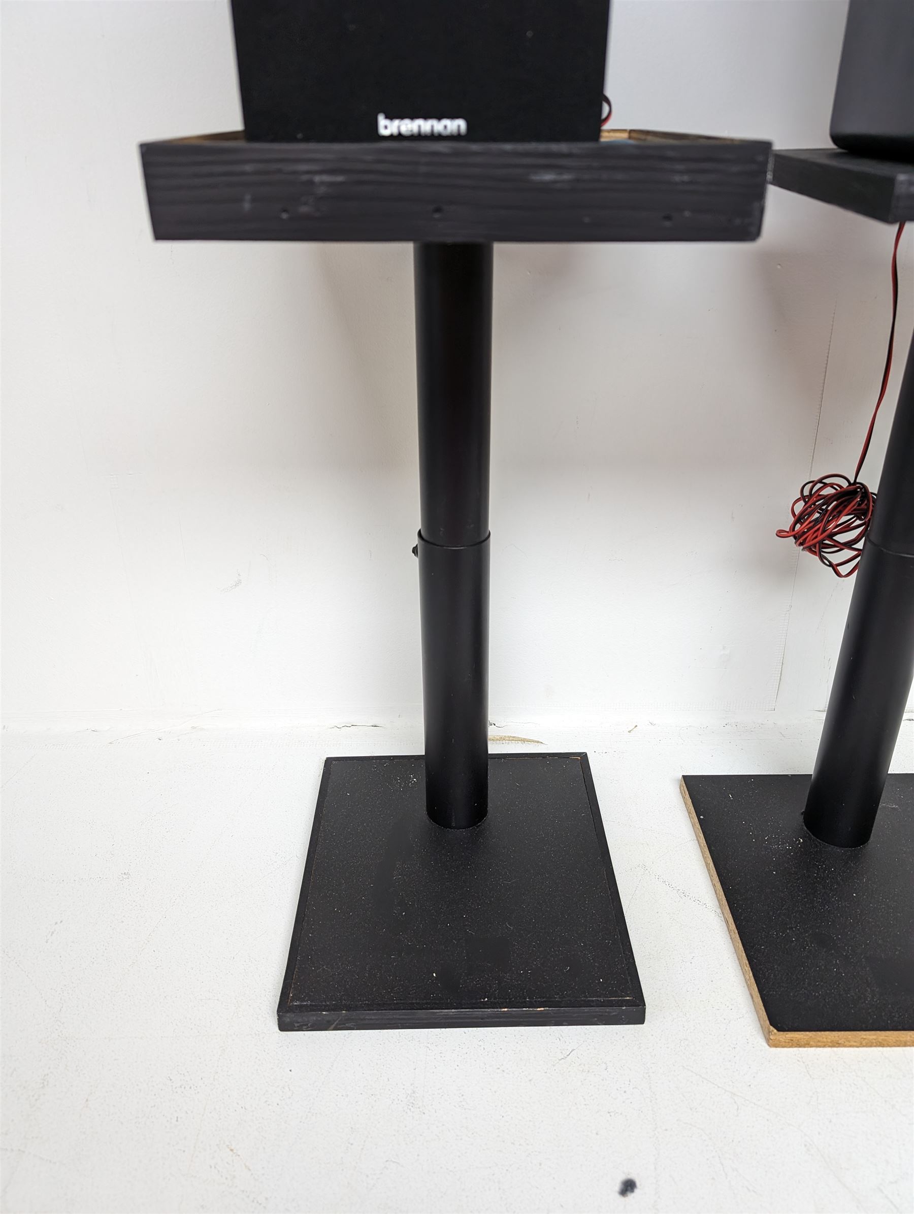 Pair of Brennan BSP50 speakers and speaker stands 