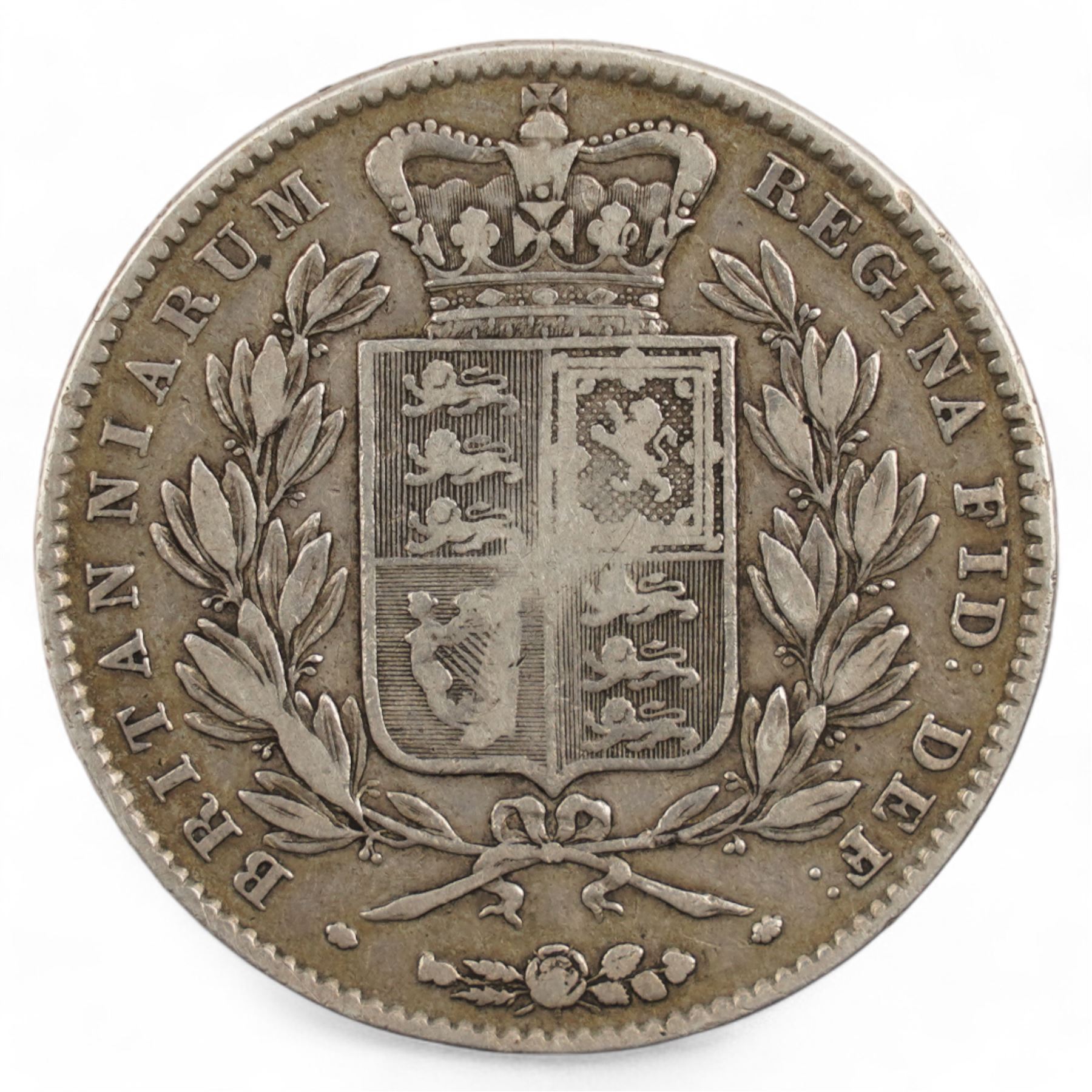 Queen Victoria 1844 silver crown coin