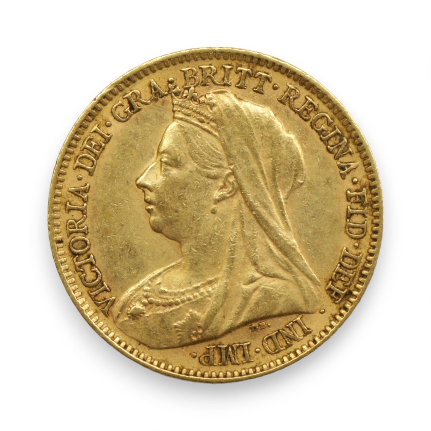 Queen Victoria 1901 gold half sovereign coin